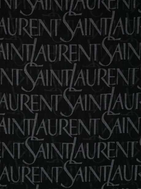 SAINT LAURENT Allover Logo Scarf - Square Design