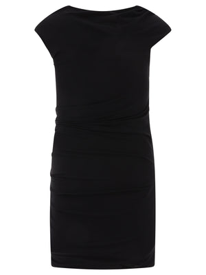 ALEXANDER MCQUEEN Asymmetric Crystal Knot Dress for Women in Black - SS24 Collection