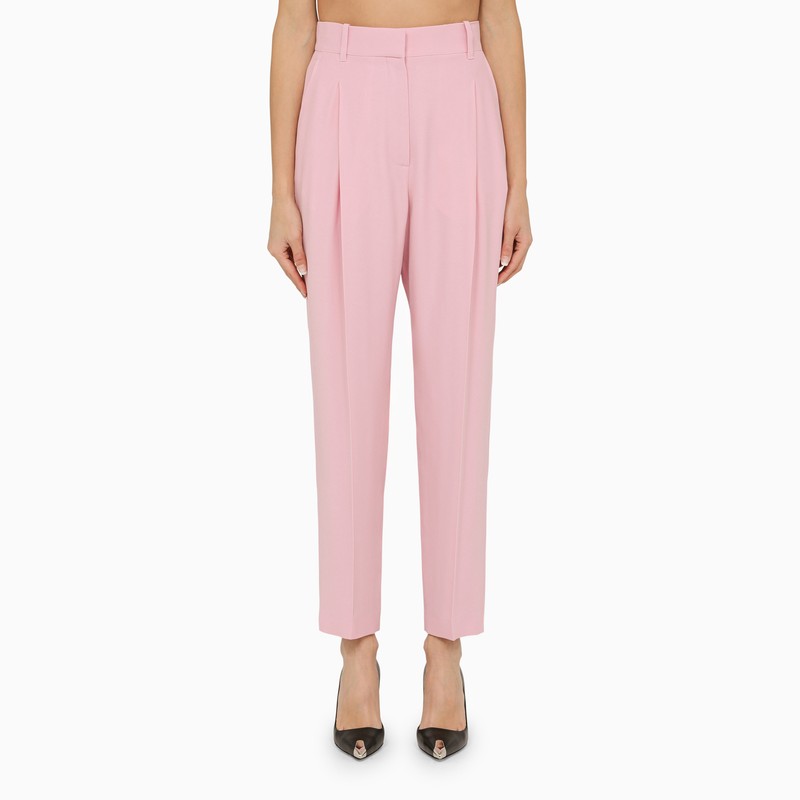 ALEXANDER MCQUEEN Pink Regular Pleat Trousers for Women - SS24 Collection