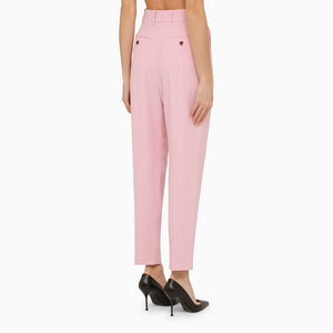 ALEXANDER MCQUEEN Pink Regular Pleat Trousers for Women - SS24 Collection