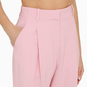 ALEXANDER MCQUEEN Pink Regular Pleat Trousers for Women - SS24 Collection