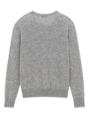 SAINT LAURENT Luxurious Grey Cashmere-Silk Sweater