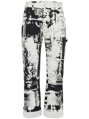 ALEXANDER MCQUEEN Patchwork Denim Workwear Jeans for Men - SS24 Collection