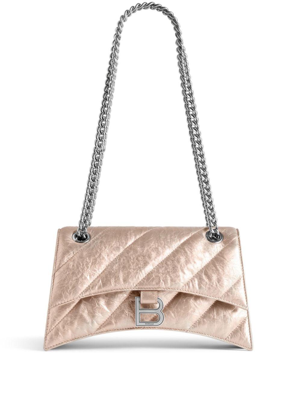 BALENCIAGA Tan Quilted Crush Crossbody for Women | SS24 Collection