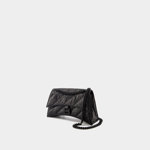 BALENCIAGA Elegant Crush Chain Mini Shoulder Bag