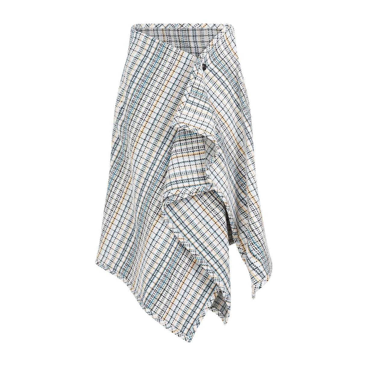 BOTTEGA VENETA Multicolour Check Pattern Cotton Skirt for Women