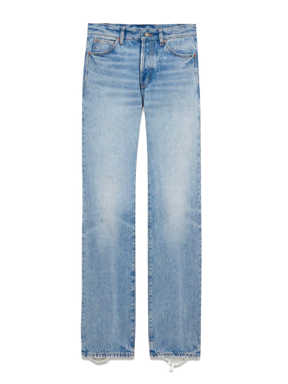 SAINT LAURENT Chic Low Waist Blue Denim Jeans