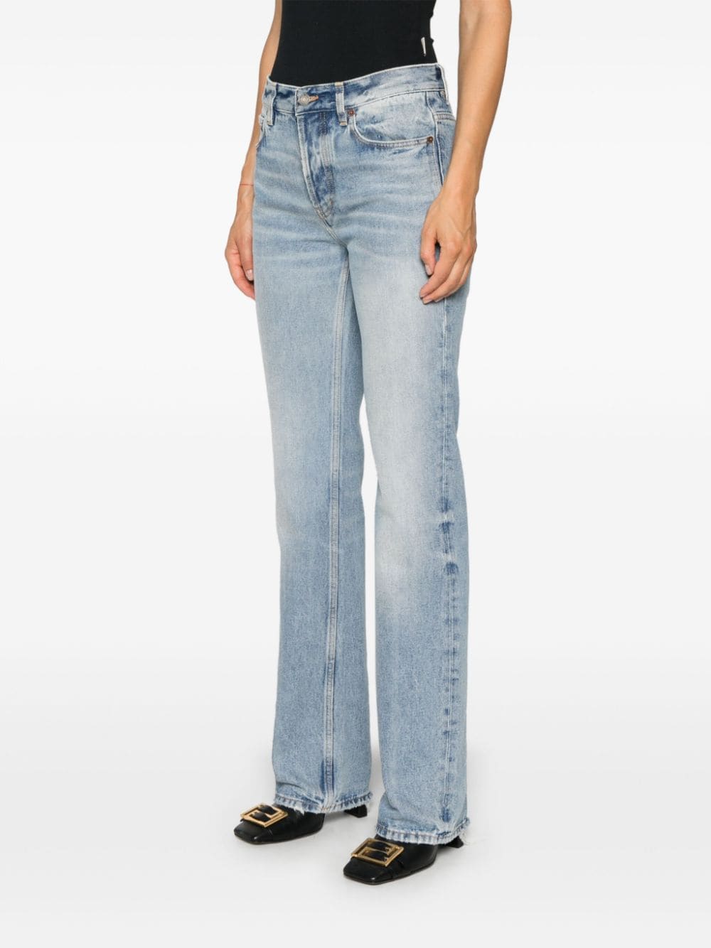 SAINT LAURENT Low-Rise Straight-Leg Women's Jeans