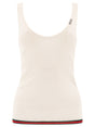 GUCCI Silk and Cashmere Ribbed Tank Top