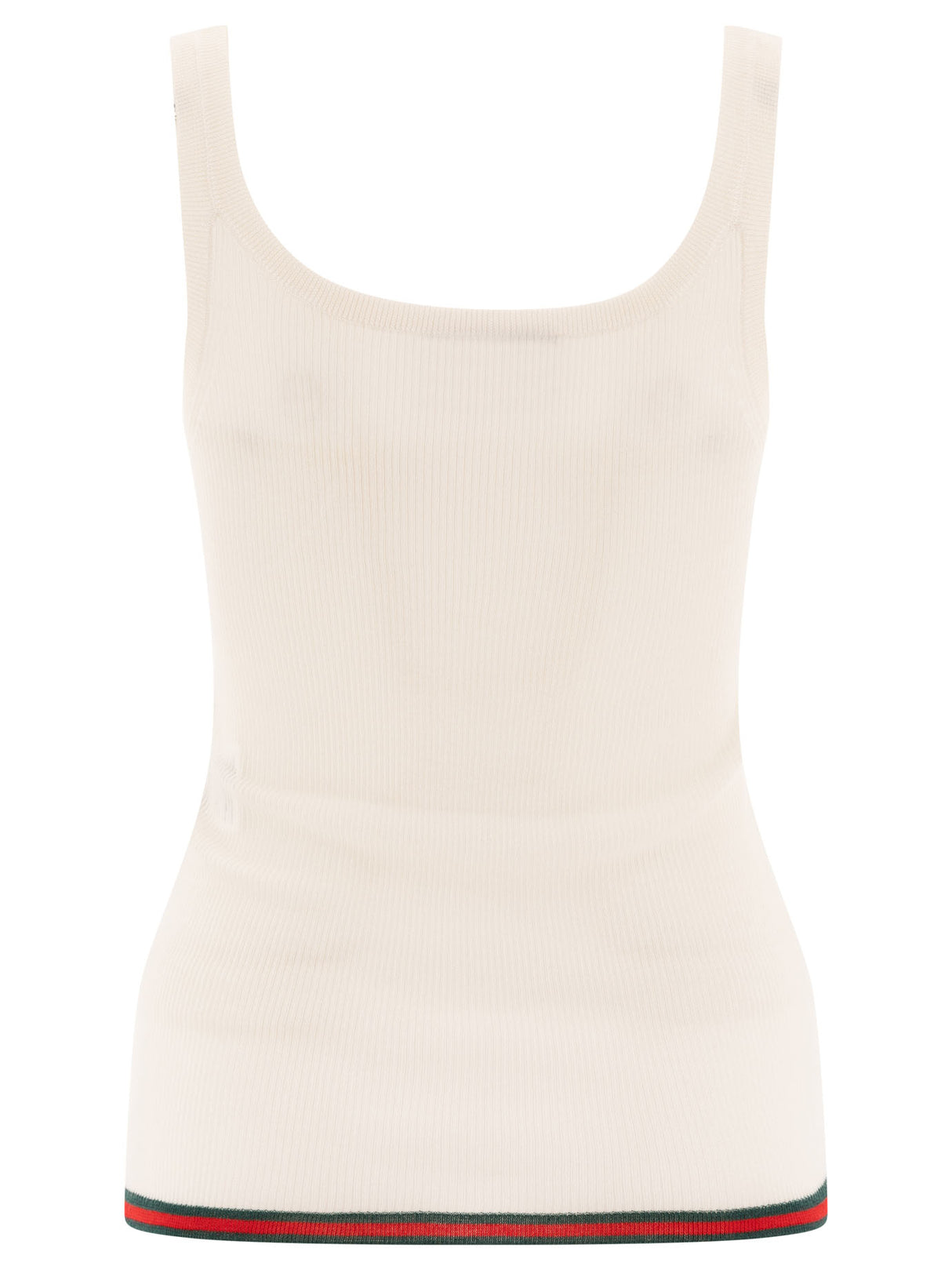 GUCCI Silk and Cashmere Ribbed Tank Top