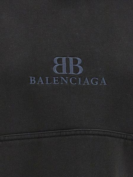 BALENCIAGA Urban Noir Cropped Hoodie for Men