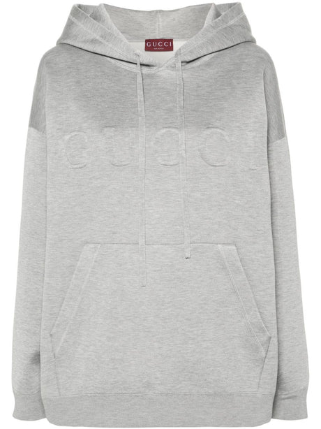 GUCCI Melange Effect Hoodie Sweatshirt for Women