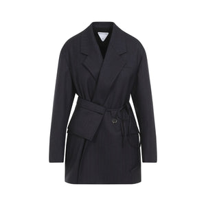 BOTTEGA VENETA Elegant Striped Wool Blazer