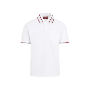 GUCCI Elegant Cotton Blend Polo Shirt with Front Pocket