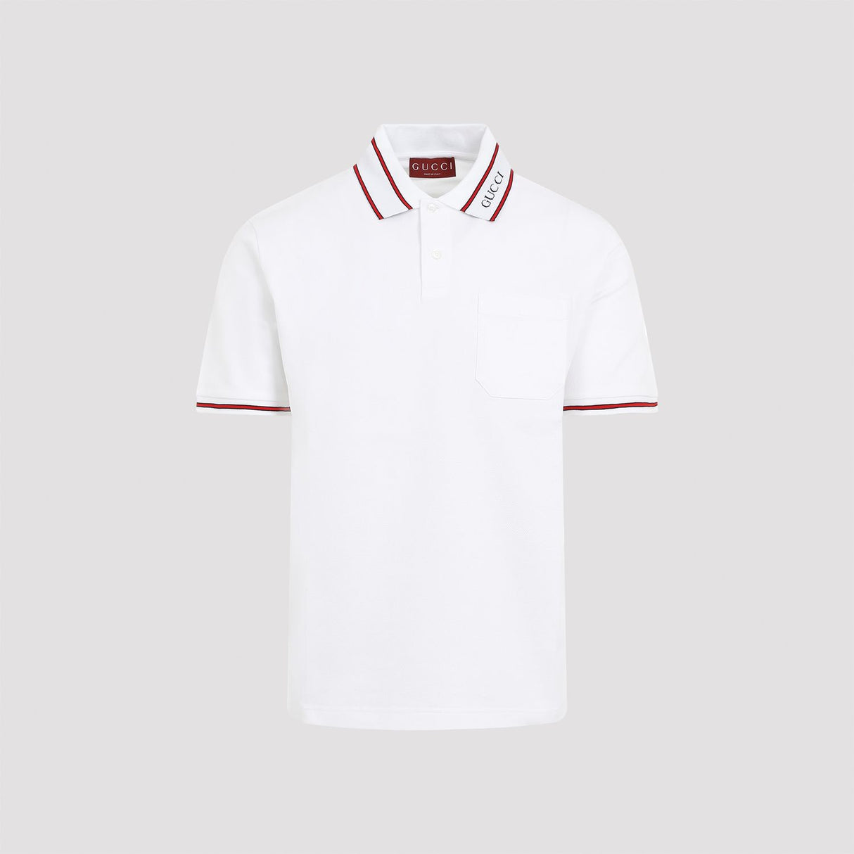 GUCCI Elegant Cotton Blend Polo Shirt with Front Pocket