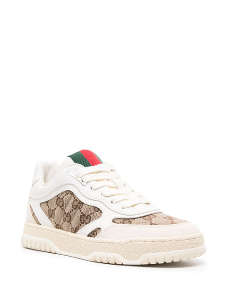 GUCCI Re-Web Multicolored Leather Sneakers