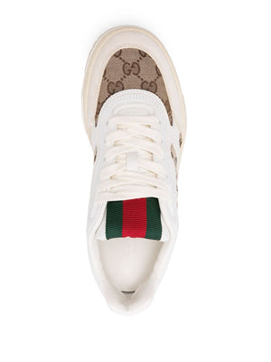 GUCCI Re-Web Multicolored Leather Sneakers