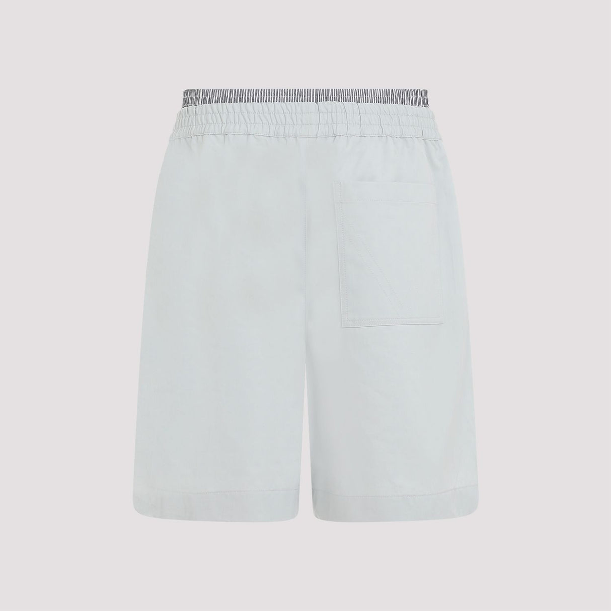 Quần shorts bermuda cotton màu xám cho nam SS24