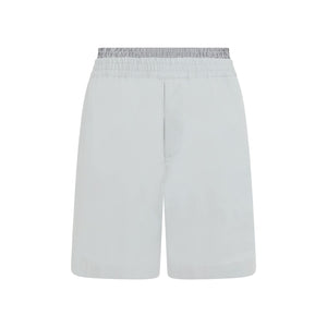 Quần shorts bermuda cotton màu xám cho nam SS24