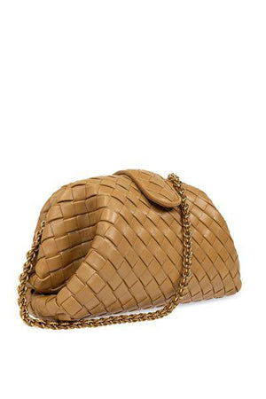 BOTTEGA VENETA Chic Beige Mini Lauren 1980 Shoulder Bag (12.4x6.5x4.3 inches)