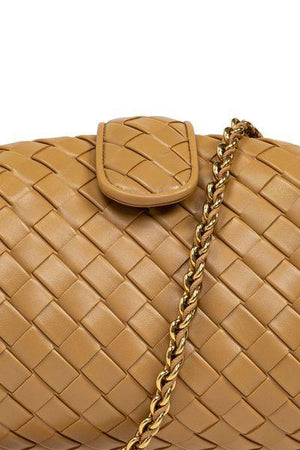 BOTTEGA VENETA Chic Beige Mini Lauren 1980 Shoulder Bag (12.4x6.5x4.3 inches)