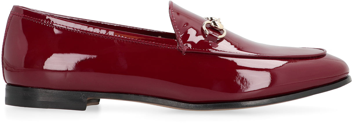 GUCCI Patent Leather Loafers with Front Horsebit for Women