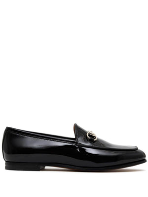 GUCCI Patent Leather Almond Toe Loafers for Women