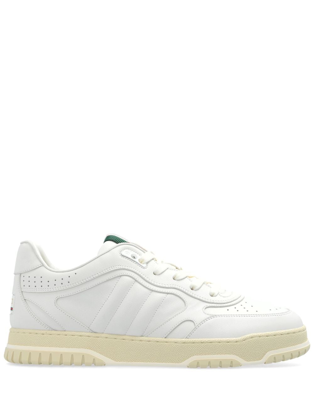 GUCCI Multicolor Leather Fashion Sneaker with Signature Stripes