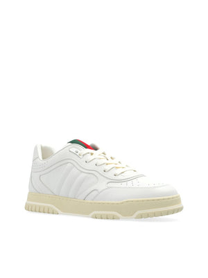 GUCCI Multicolor Leather Fashion Sneaker with Signature Stripes