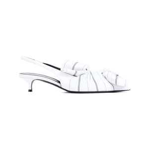 BALENCIAGA White Leather Slingback Pumps for Women - SS24 Collection