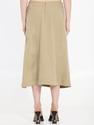 BOTTEGA VENETA Neutral Knotted Skirt for Women - SS24