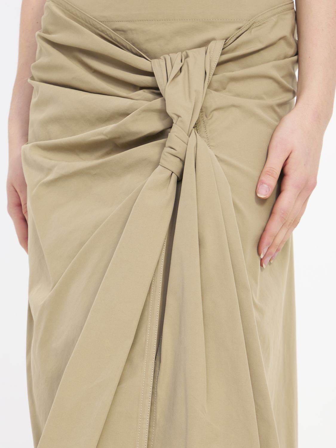 BOTTEGA VENETA Neutral Knotted Skirt for Women - SS24