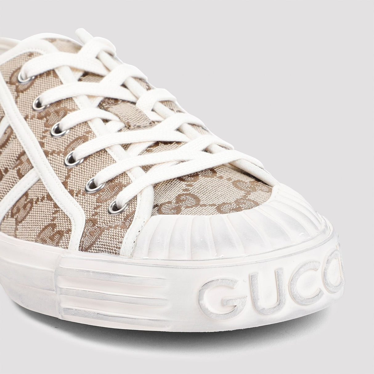 GUCCI JULIO GG Fashion Sneakers in Nude Neutrals