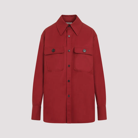 SAINT LAURENT Elegant Red Cotton Shirt