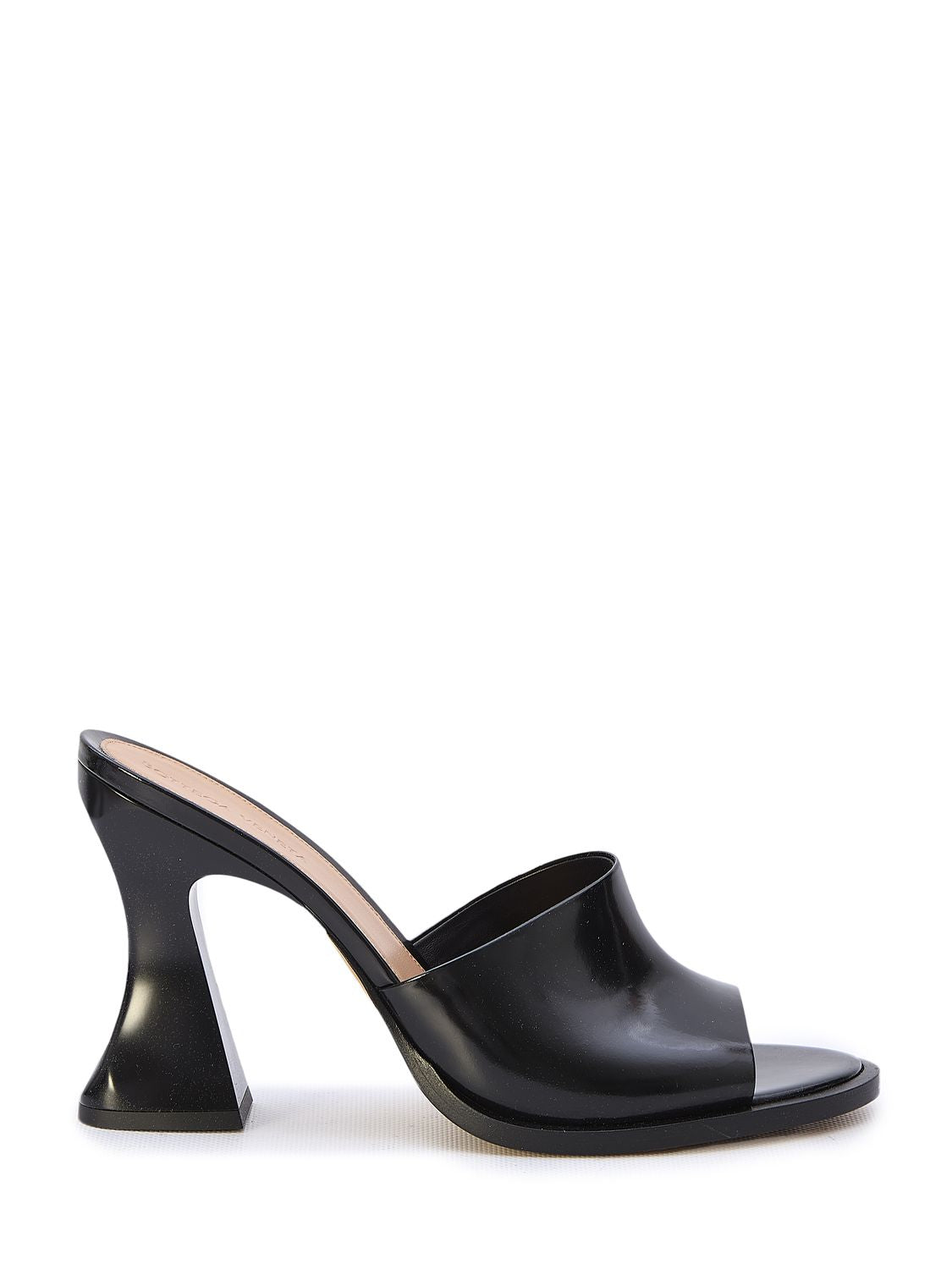 BOTTEGA VENETA Women's Black Calfskin Cha-Cha Flat with Sculpted Heel