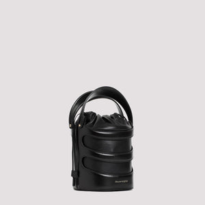 ALEXANDER MCQUEEN Black Leather Bucket Handbag for Women - SS24 Collection