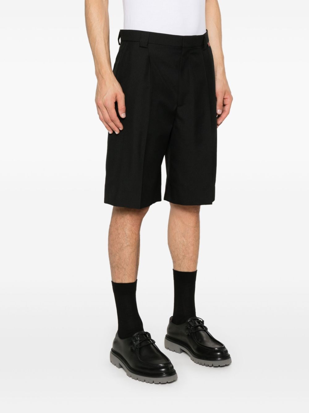 GUCCI Wool Blend Shorts with Signature Detailing