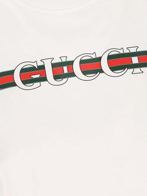 Áo Thun Nữ Cotton Trắng In Logo Gucci - Thu Đông 24