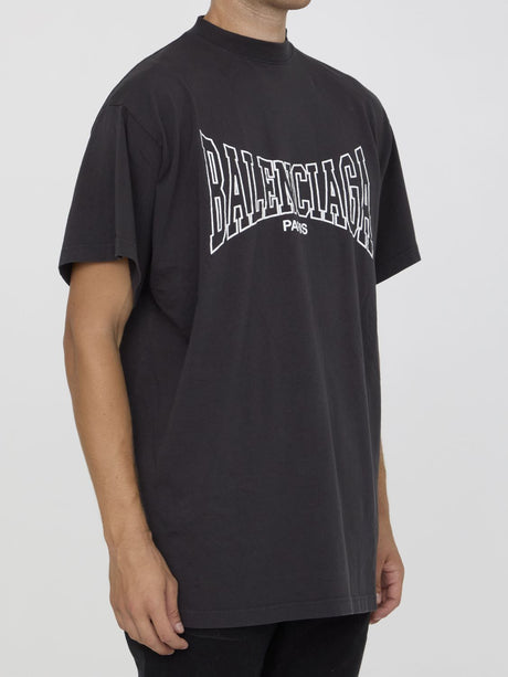 BALENCIAGA Oversized Paris Motif T-Shirt - Men's Short Sleeve