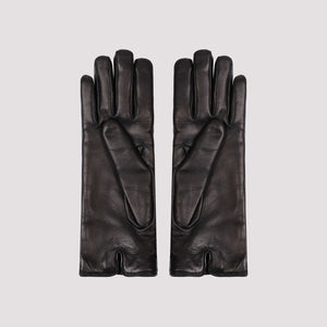 GUCCI Luxurious Midnight Black Leather Gloves