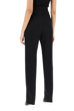 ALEXANDER MCQUEEN Elegant Black High-Waisted Cigarette Pants for Women