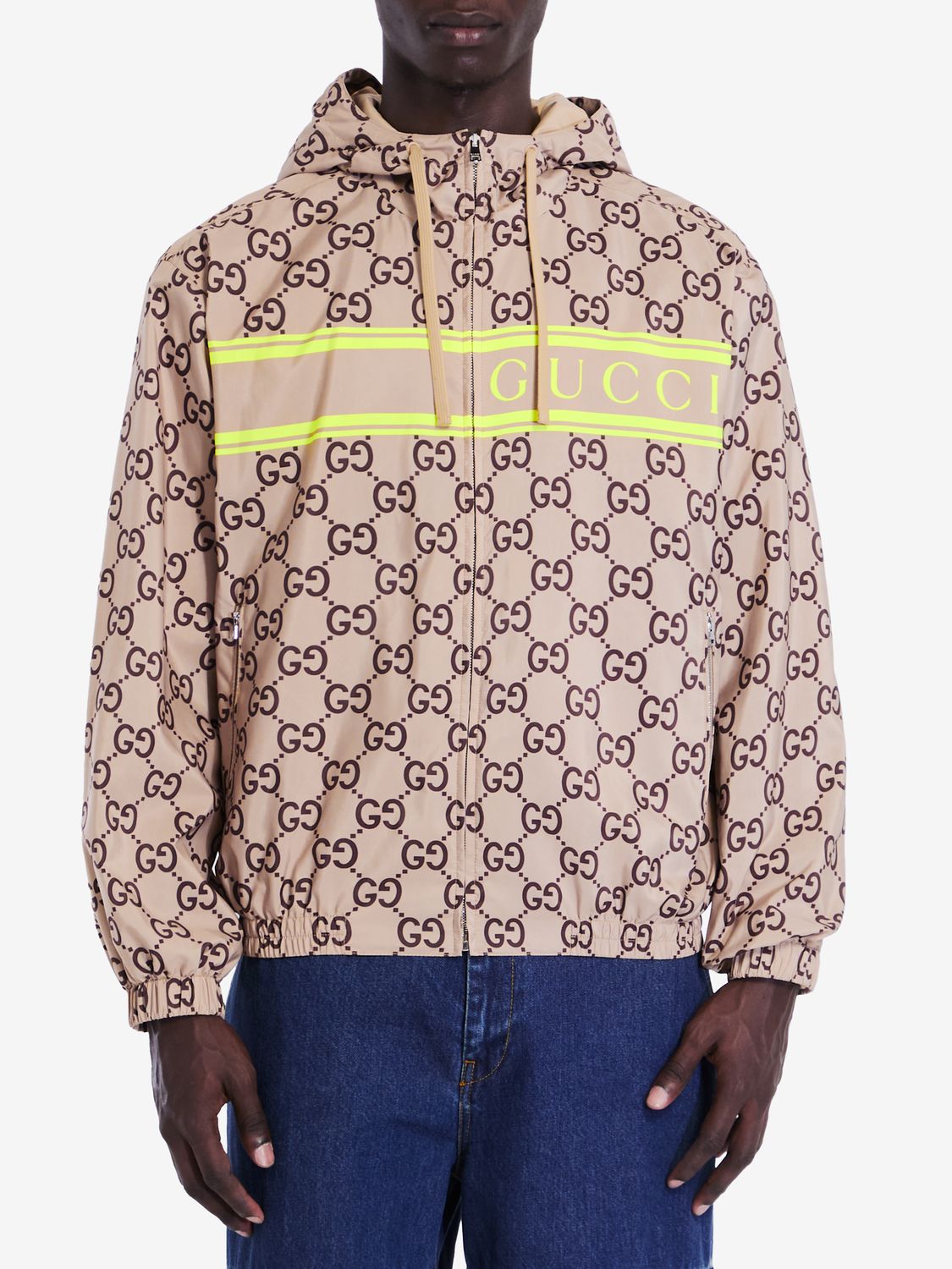 GUCCI Elegant Nylon Jacket with Iconic Print