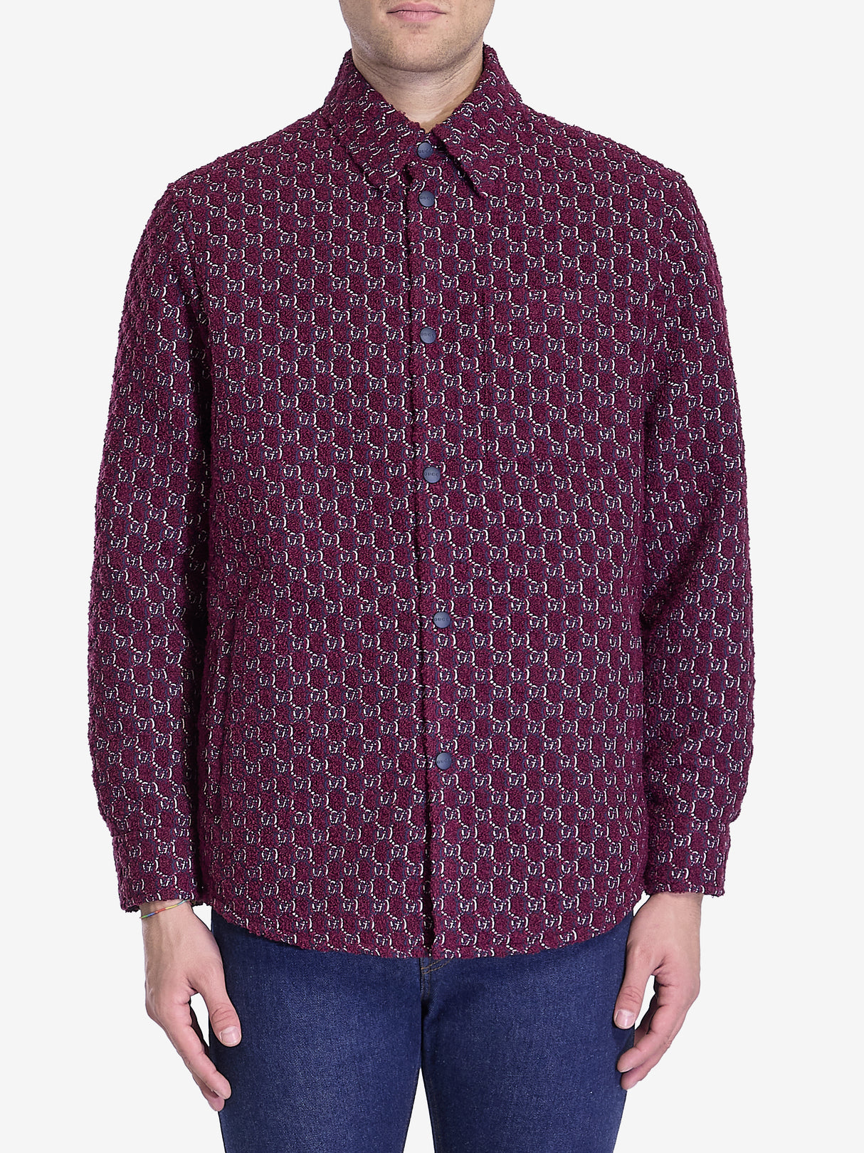 GUCCI Men's Regular Fit Bouclé Overshirt