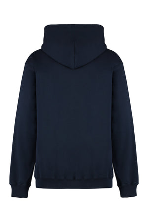 GUCCI Cotton Hoodie with Ribbed Cuffs & Hem