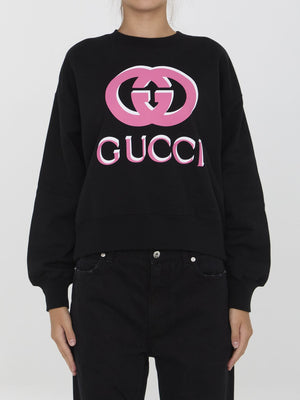 GUCCI Women's Crewneck Sweatshirt with Interlocking G Print