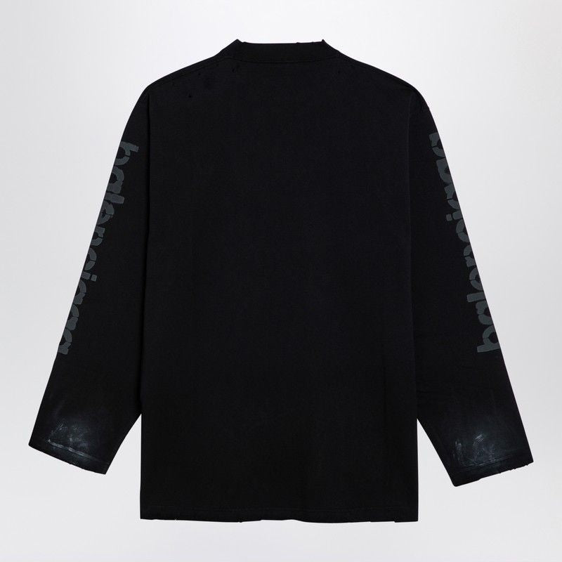 BALENCIAGA Urban Edge Spotted Long Sleeve Tee