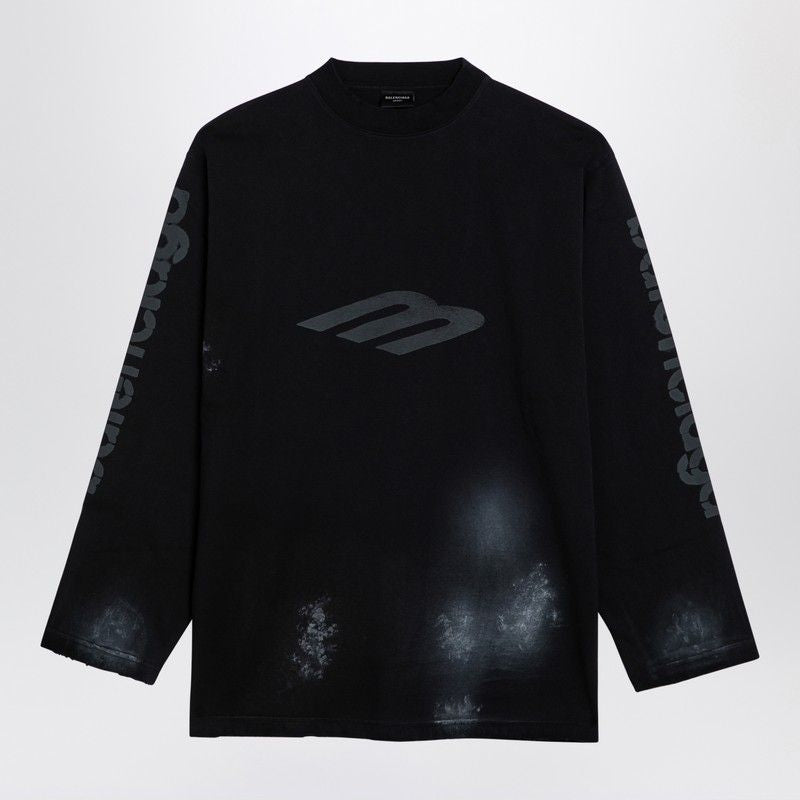 BALENCIAGA Urban Edge Spotted Long Sleeve Tee