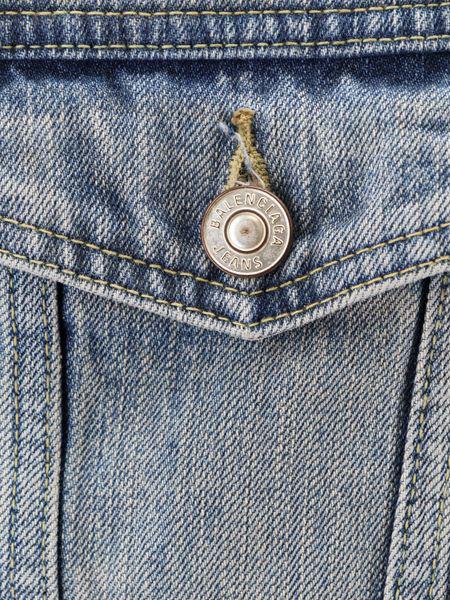 Áo khoác Denim Viền cổ xe cổ điển với In Logo