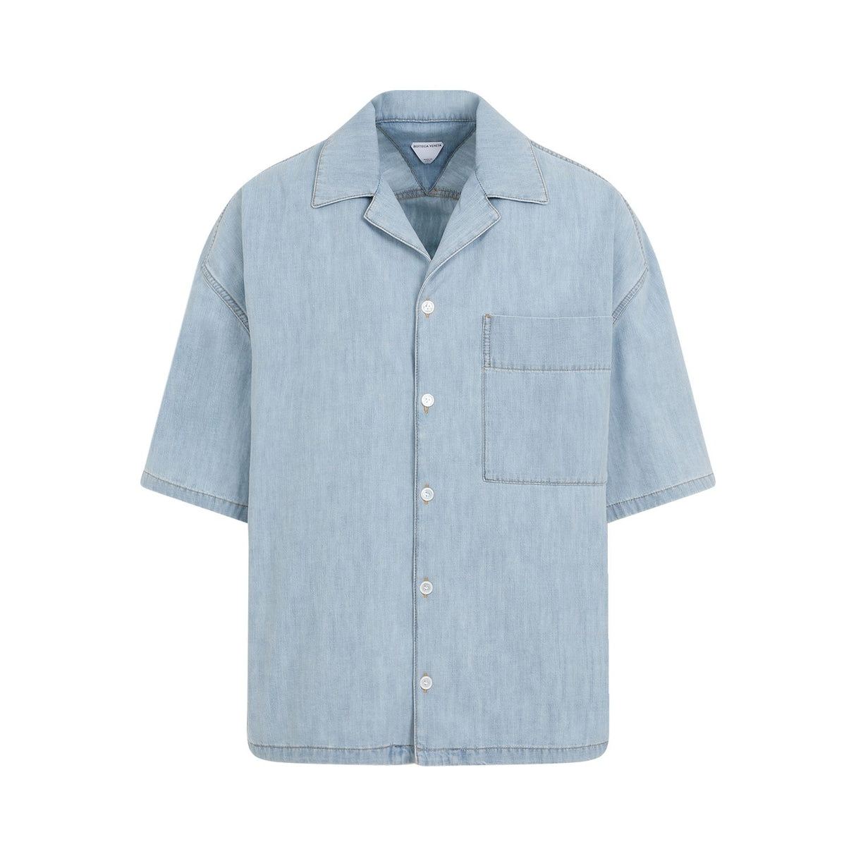 BOTTEGA VENETA Men's Classic Chambray Button-Up Shirt