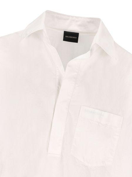 BALENCIAGA Classic White Crinkled Shirt